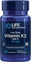 Life Extension Low Dose Vitamin K2 45 mcg 90 sofgels - $13.37