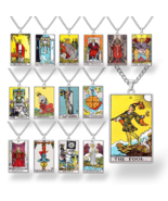Colored Tarot Card Necklace • Colorful Stainless Steel Major Arcana Pendant - $31.66 CAD