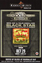 Black Star / Smokers Club Tour @ House Of Blues Mandalay Bay Vegas Promo Card - £1.55 GBP