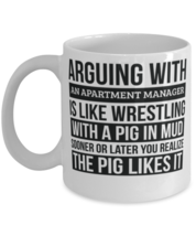 Apartment manager Mug, Like Arguing With A Pig in Mud Apartment manager Gifts  - £11.70 GBP