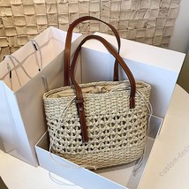 2023 Summer  Straw Bags for Women Fashion Handmade Woven Lady  Bag Casual Travel - £140.32 GBP