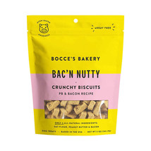 Bocces Bakery Everyday Bacn Nutty Biscuits Crunchy Dog Treats - £6.29 GBP