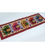 Cotton table runner cover met cloth throw Wall Hanging hand embroidered ... - £20.92 GBP