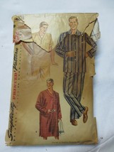 Vtg 1950&#39;s Simplicity 4108 Size Medium 38 - 40  Men&#39;s 2 piece pajamas nightshirt - £3.99 GBP
