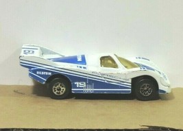 VINTAGE MAISTO MC TOYS PORSCHE 956 RACE RACING CAR WHITE/BLUE 1:64 DIE CAST - £5.48 GBP