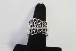 Paparazzi Stretch Band Ring (New) Stage Struck - Red &amp; Silver - £6.77 GBP