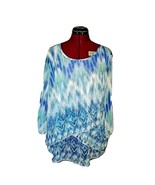 JM Collection Top  Women Size Small Tiered Embellished Lined Semi Sheer - $44.25