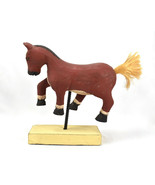 James Haddon Horse Wood Handcarved Painted Folk Art Vintage - $1,753.66 MXN