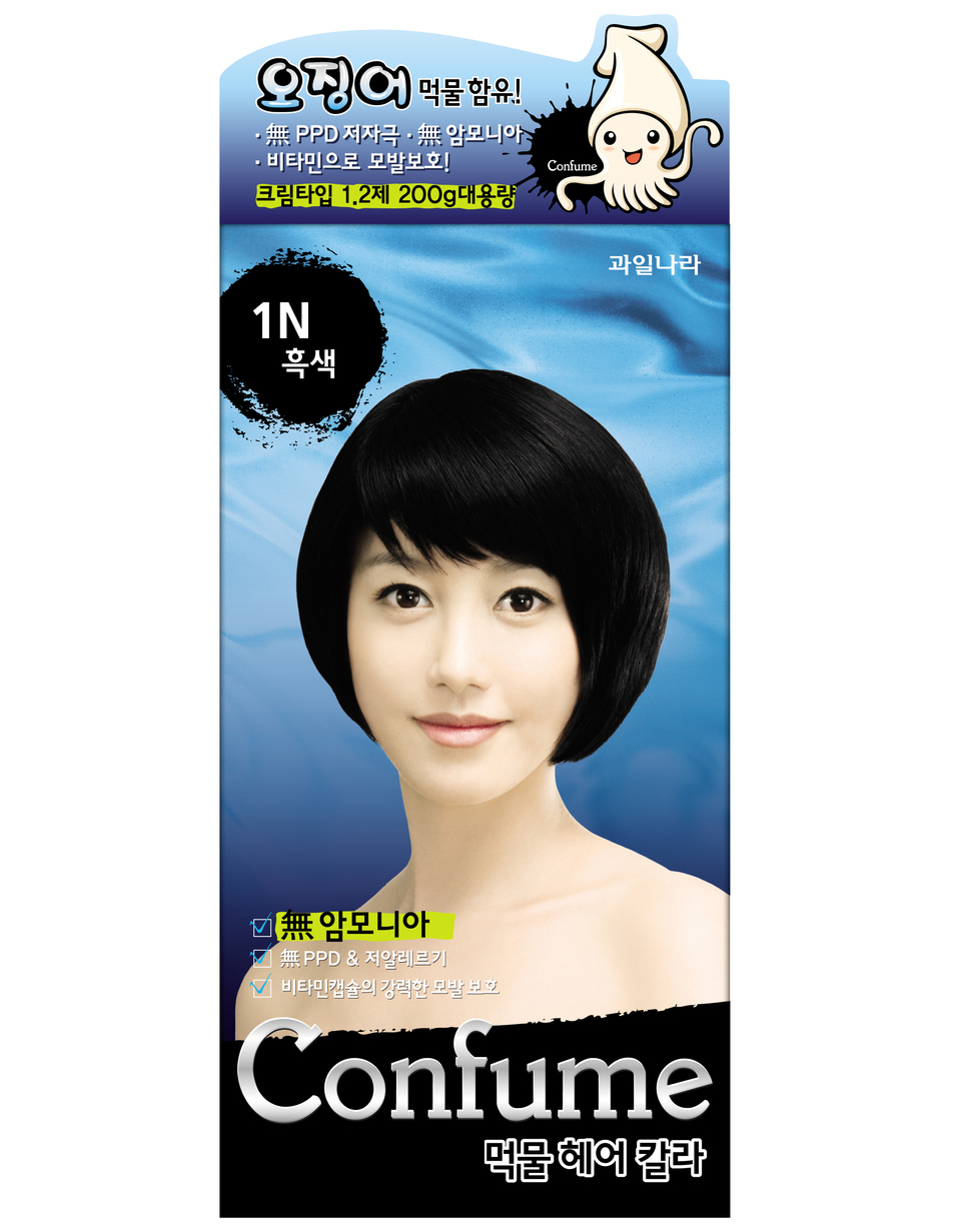CONFUME SQUID INK NATURAL HAIR COLOR DYE - 1N BLACK (NO AMMONIA) - $18.95