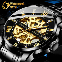 Waterproof Men's Luxury Automatic Mechanical Classic Stainless Steel Wristwatch - £32.58 GBP