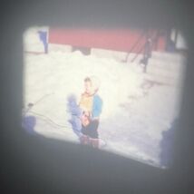 8mm Home Movie 1958 Fairbanks Alaska Mom Child Street Scene Dog Sleding - $12.60