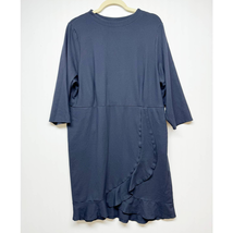 J. Jill Ponte Womens Navy Blue Ruffled Knee Length Dress XL - $28.71