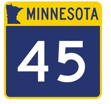 Minnesota State Highway 45 Sticker Decal R4737 Highway Route Sign - $1.45+