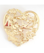 Heart Pin Sweet Memories Gift for New Mommy of Infant Baby by Avon 1990 ... - £7.95 GBP