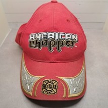 American Chopper Baseball Cap Hat Strap back Red Tuttel Fire Bike - £8.42 GBP