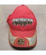 American Chopper Baseball Cap Hat Strap back Red Tuttel Fire Bike - £8.42 GBP