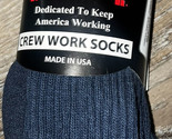 Railroad Sock ~ 3-Pair Navy Blue Socks Crew USA ~ Sock Size 10-13 Shoe S... - $13.21