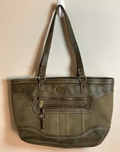 BOC Born Concept Handbag Tote Purse Army Olive Green w/ Brass Accents - $25.74