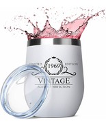 Stainless Steel Tumbler - 12 oz White -&quot;Limited 1969 Edition&quot; - £14.71 GBP