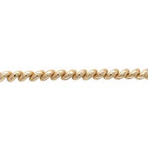 VIntage 14k Yellow Gold Solid Link San Marco Shrimp Bracelet 7&quot; (#J7035) - $792.00