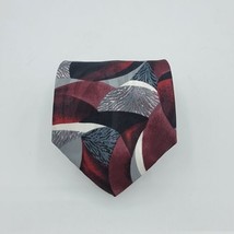 Alexander Lloyd Neck Tie Grey Hand Made Silk Geometric Tie On Mens 53.5 By 4 - £9.58 GBP