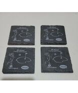 Set of 4 Slate Stone Coasters for Hood Annual Charity Golf Classic AG Ne... - $6.95