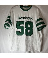 Forever 21 Men&#39;s Graphic Jersey T-Shirt Size L Reebox 58 Green white str... - $659.71 MXN