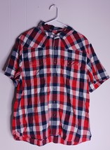 The North Face Short Sleeve Button Up Casual Plaid Shirt Men&#39;s Size XL - $240.52 MXN
