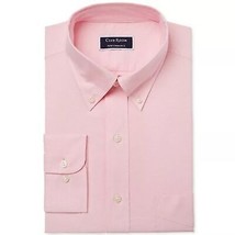 NWT Mens Size 18 1/2 34-35 Club Room Pink Solid Short-Sleeved Dress Shirt - £17.37 GBP