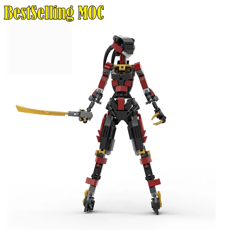 MOC Building Block Set Ninja Girl Mobile Suit Female Robot Mech Action F... - $19.46