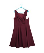 NWT Grace Karin Sz XL Burgundy Wrap V-Neck Midi Dress, Sleeveless Fit &amp; ... - $53.34 CAD