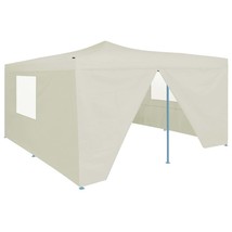 Folding Gazebo with 4 Sidewalls 16.4&#39;x16.4&#39; Cream - $6,090.07 MXN