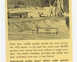 Mollie Kathleen Mine Brochure Cripple Creek Colorado 1953 - $15.84