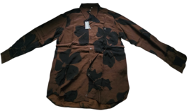 Georg Roth Germany Men&#39;s Brown Floral Long-Sleeve Dress Shirt - $80.00