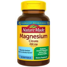 Nature Made Magnesium Citrate 250 mg per serving, Dietary Supplement for Muscle, - £24.27 GBP