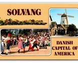 Danish Capital of America Multiview Solvang CA UNP Chrome Postcard R24 - $2.92
