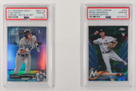Lot Of 2 PSA 10 Topps/Bowman Chrome Brian Anderson #234, and Evan White #BDC-178 - £81.77 GBP