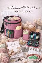 Deluxe All-In-One Knitting Kit  Yarn, Needles, Patterns, Journal, Bag - $149.00