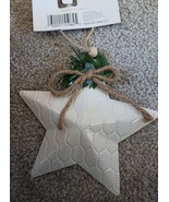 2 Pcs Christmas Star Pendant white decorations Tree Ornament new - $11.54 CAD