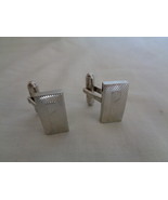 Silver Rectangular Letter “R” Vintage Cufflinks (#6195)  - $22.99