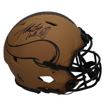 Adrian Peterson Autographed Vikings Authentic Salute to Service Helmet B... - £529.57 GBP