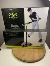 Athletic Works 3-Position Adjustable Batting Tee for Baseballs Softball ... - $22.76