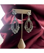 Rhinestone Chandelier Earrings Bridal Wedding Jewelry Pageant Prom Clear... - $224.77 MXN