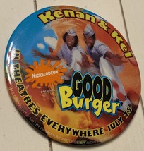 Kenan &amp; Kel Good Burger 3.5&quot; Button Pin Vintage 1997 Movie Teasers Mint - £7.85 GBP