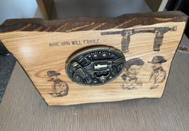 John Wayne clock / desk display \Wooden display / Hand made / John Wayne... - $23.75