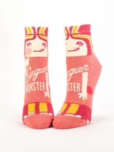 Blue Q Womens Ankle Socks Sugar Monster Size 5-10 Pink Funny Gift - £8.50 GBP