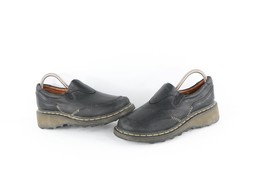 Vintage Dr Martens Mens 7 Womens 8 Goth EDM Chunky Platform Leather Shoe... - $98.95