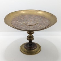 Leopold Oudry Brass &amp; Copper Tazza / Pedestal Bowl, Cherub, Antique Victorian - £158.18 GBP