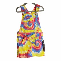 Toddler Girls Size 4T Yellow Blue Pink Tie Dye Jumper Overall Skirt Brand New  - £9.47 GBP