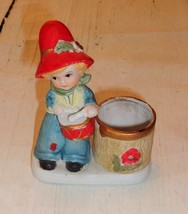 Vtg 1978 JASCO Christmas Luvkins &quot;Drummer Boy&quot; red Hat Porcelain Figurine - £10.21 GBP